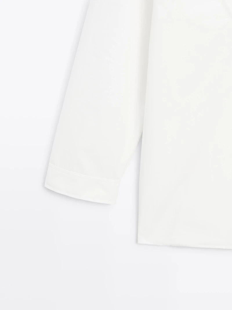 Blouse cache-cœur 100 % coton