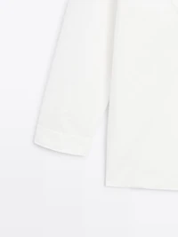 Blouse cache-cœur 100 % coton