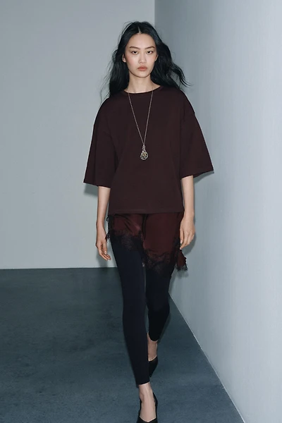 T-SHIRT BIMATIÈRE DENTELLE