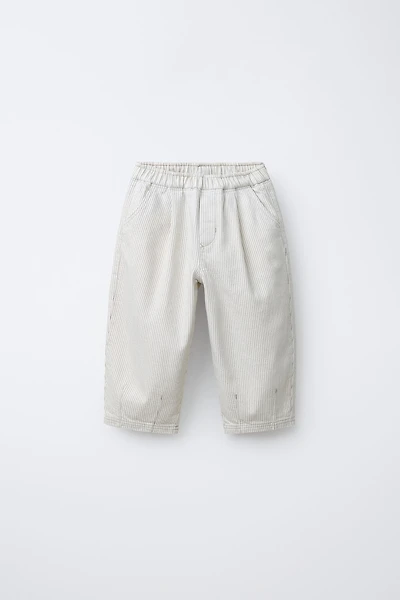 PANTALON BAGGY À RAYURES