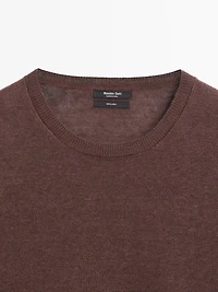 100% linen knit crew neck sweater