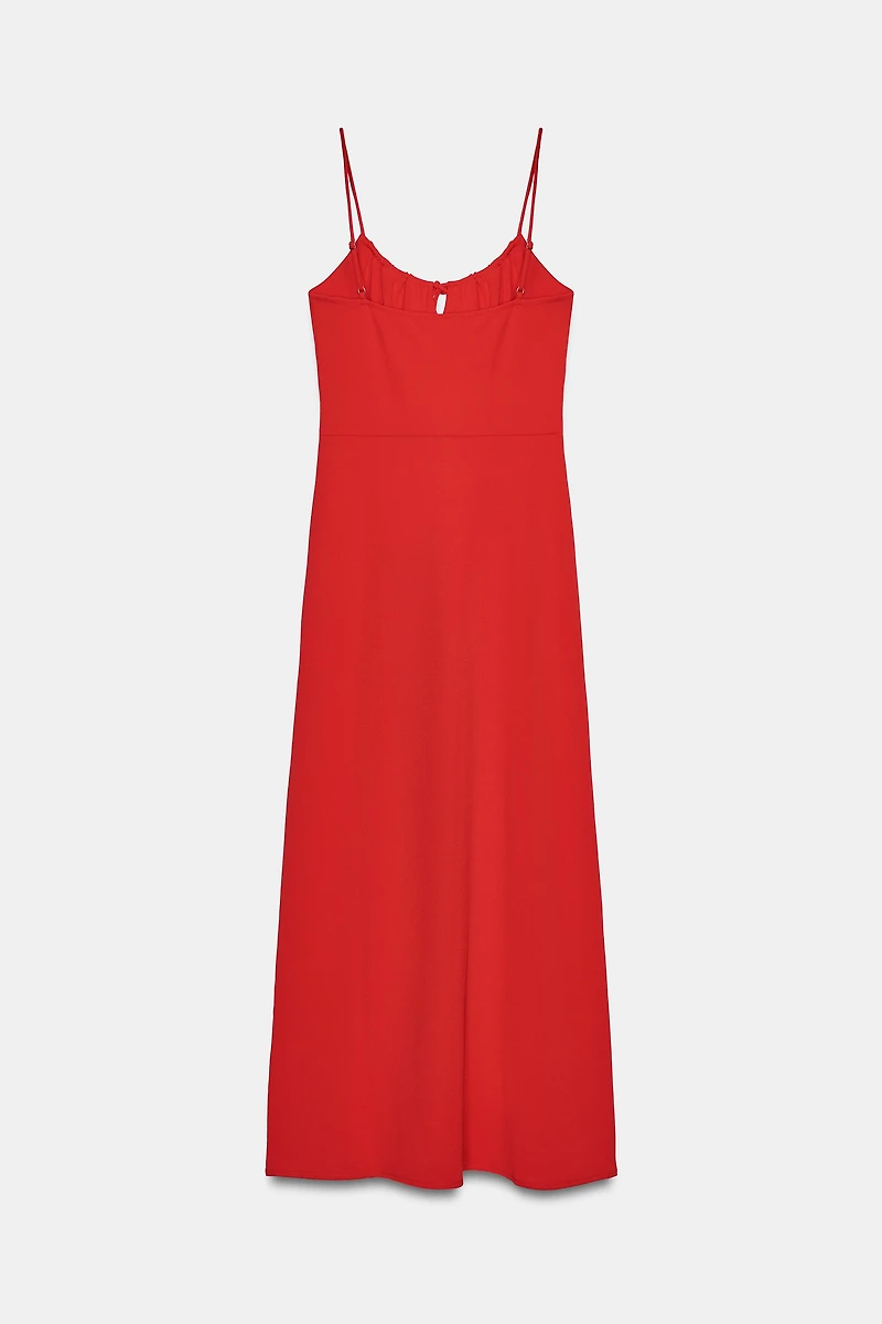 FLOWY STRAPPY MIDI DRESS