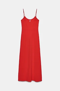 FLOWY STRAPPY MIDI DRESS