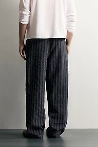 STRIPED RELAXED-FIT CHINOS