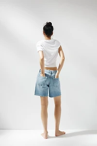 TRF MID-RISE DENIM SHORTS