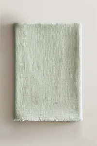 COTTON BLANKET WITH FRINGING