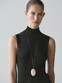 Knit midi dress with contrast detail