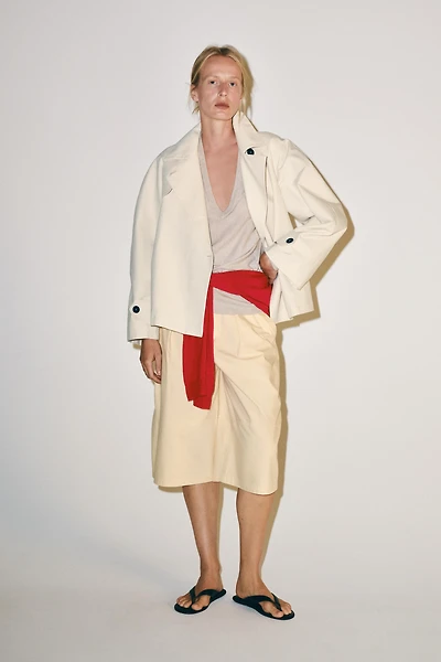 ZW COLLECTION SHORT TRENCH COAT