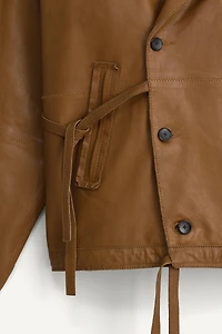 RELAXED FIT NAPA LEATHER JACKET