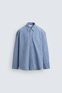CHEMISE RELAXED FIT À CARREAUX TEXTURÉE