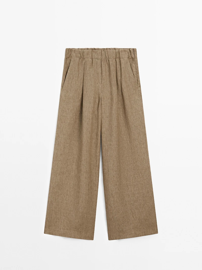 Pantalon fluide 100 % lin