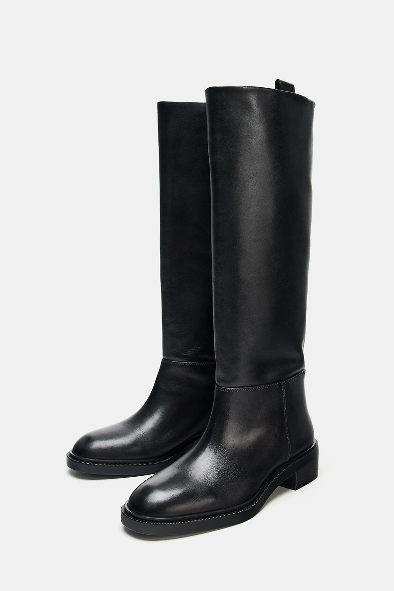 BOTTES D'ÉQUITATION EN CUIR