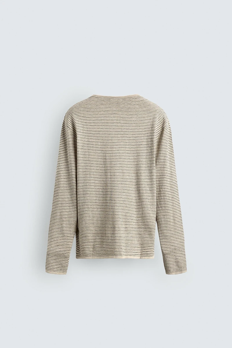 PULL RAYURES MÉLANGE COTON