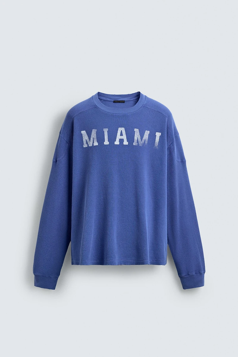 MIAMI WAFFLE KNIT T-SHIRT