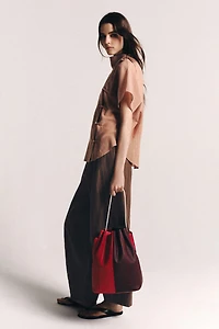 ZW COLLECTION STRIPED LINEN-BLEND TROUSERS
