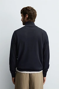 PULL 100 % LAINE COL ZIPPÉ