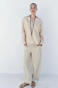 PANTALON BALLON AVEC LIN
