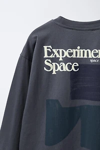 FLOCKED TEXT T-SHIRT