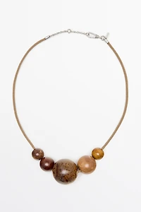 Ceramic ball necklace