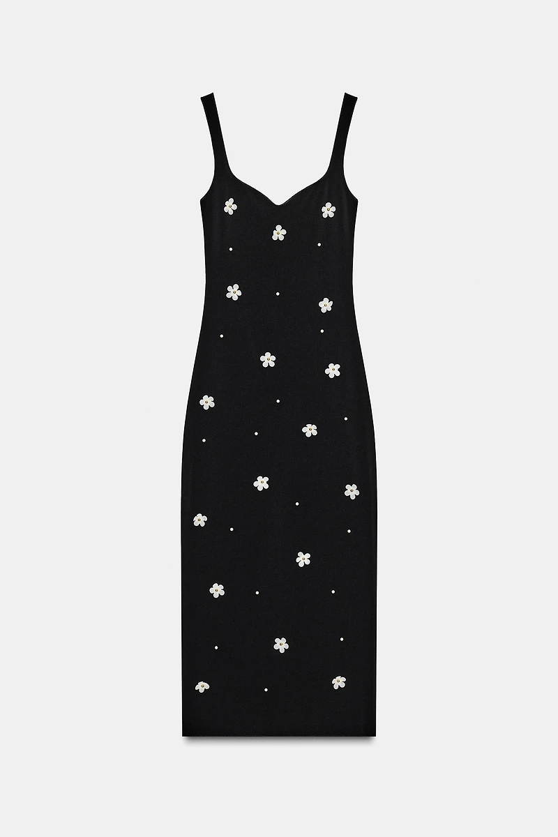 ROBE MIDI STRETCH FLEURS