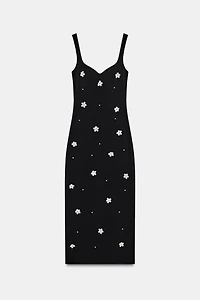 ROBE MIDI STRETCH FLEURS