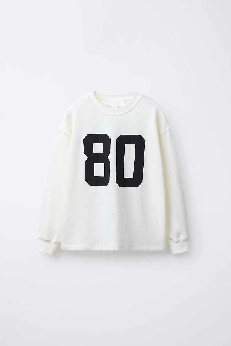 NUMBER AND TEXT PRINT T-SHIRT