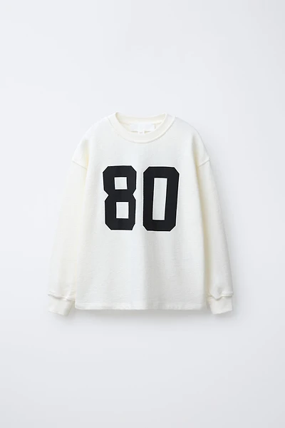 NUMBER AND TEXT PRINT T-SHIRT