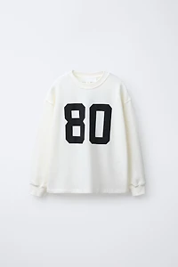 NUMBER AND TEXT PRINT T-SHIRT
