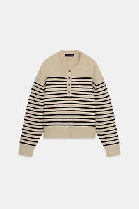 PULL EN MAILLE À RAYURES