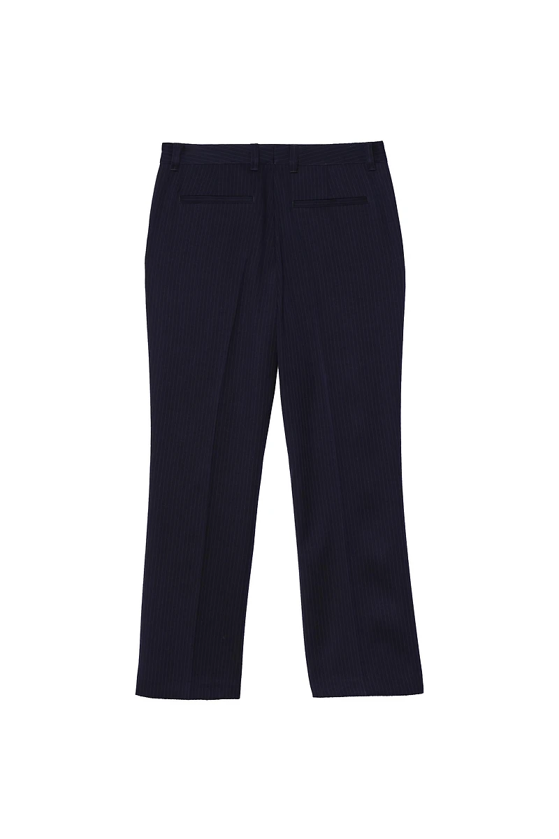 FLARE FIT PINSTRIPE SUIT PANTS