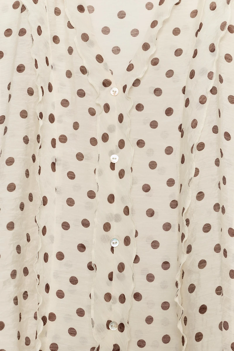 POLKA DOT PRINT BLOUSE