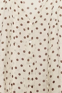 POLKA DOT PRINT BLOUSE