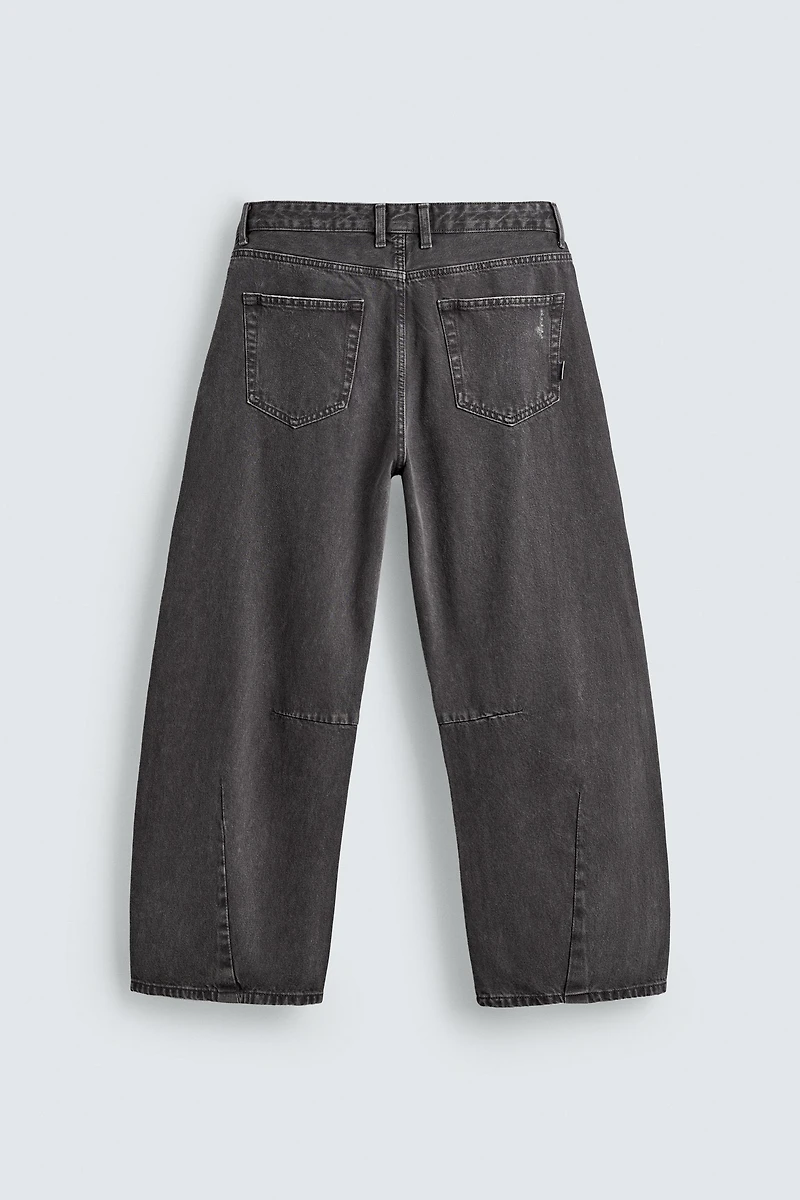 PANTALON BARREL FIT DÉLAVÉ