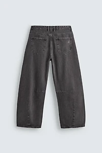 PANTALON BARREL FIT DÉLAVÉ