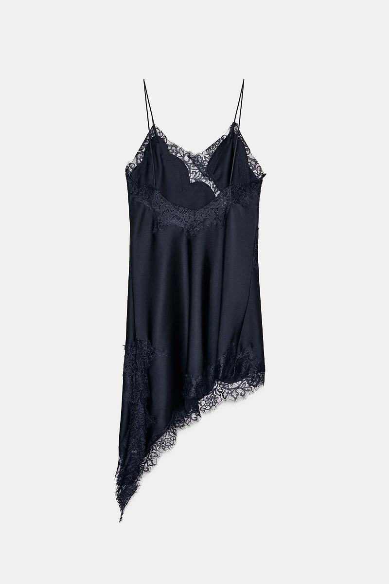 ZW COLLECTION ASYMMETRIC LACE DRESS