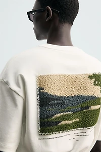 T-SHIRT À PIÈCE TEXTURÉE