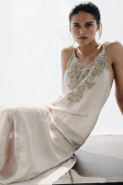 ZW COLLECTION EMBROIDERED JACQUARD DRESS