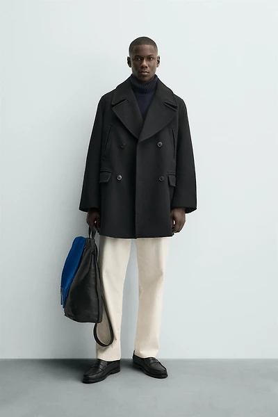 DOUBLE BREASTED POCKET OVERCOAT