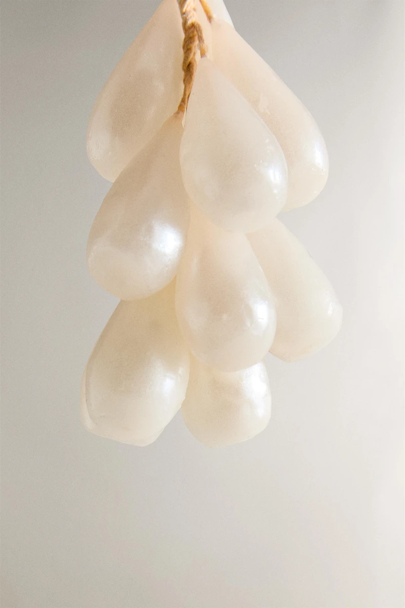 SET OF PEARLY CLUSTER CHRISTMAS CANDLES (SET OF 10)