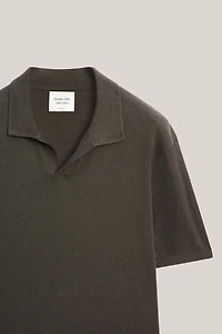 Cotton and linen knit polo sweater - LIMITED EDITION