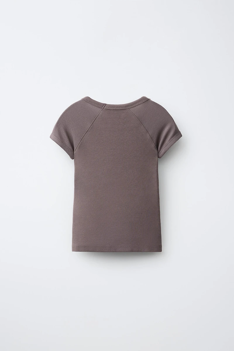 COTTON AND MODAL PLAIN T-SHIRT