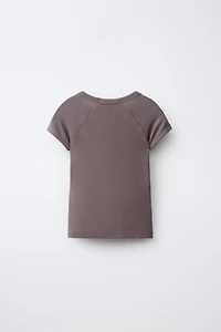 COTTON AND MODAL PLAIN T-SHIRT