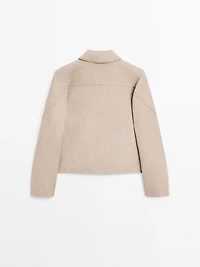 Cropped wool blend jacket