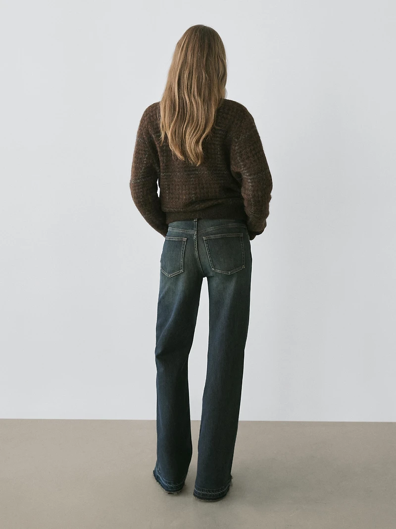Mid-rise bell bottom jeans