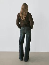 Mid-rise bell bottom jeans