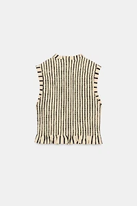 STRIPED SMOCKED TOP