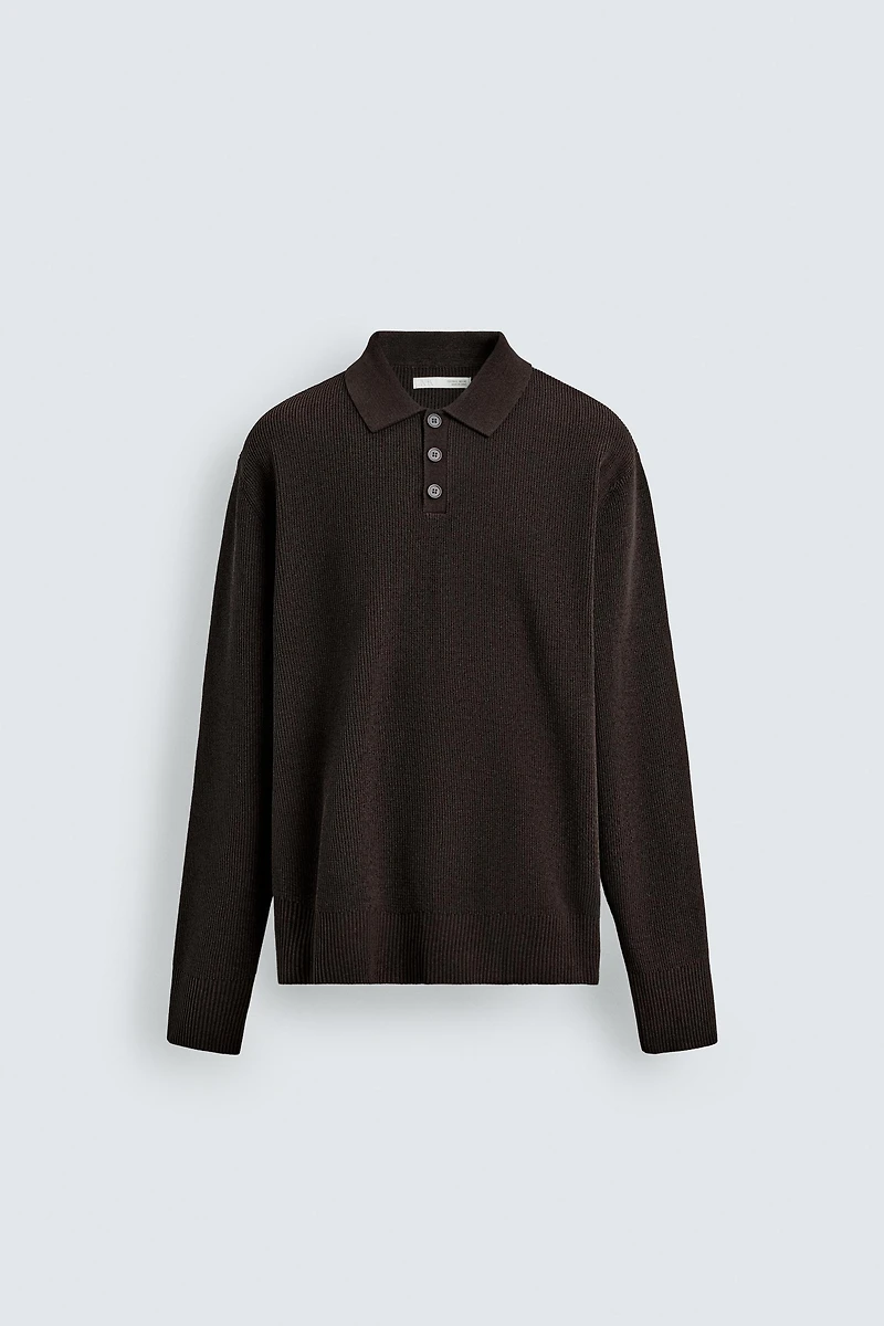 CHENILLE KNIT POLO SHIRT