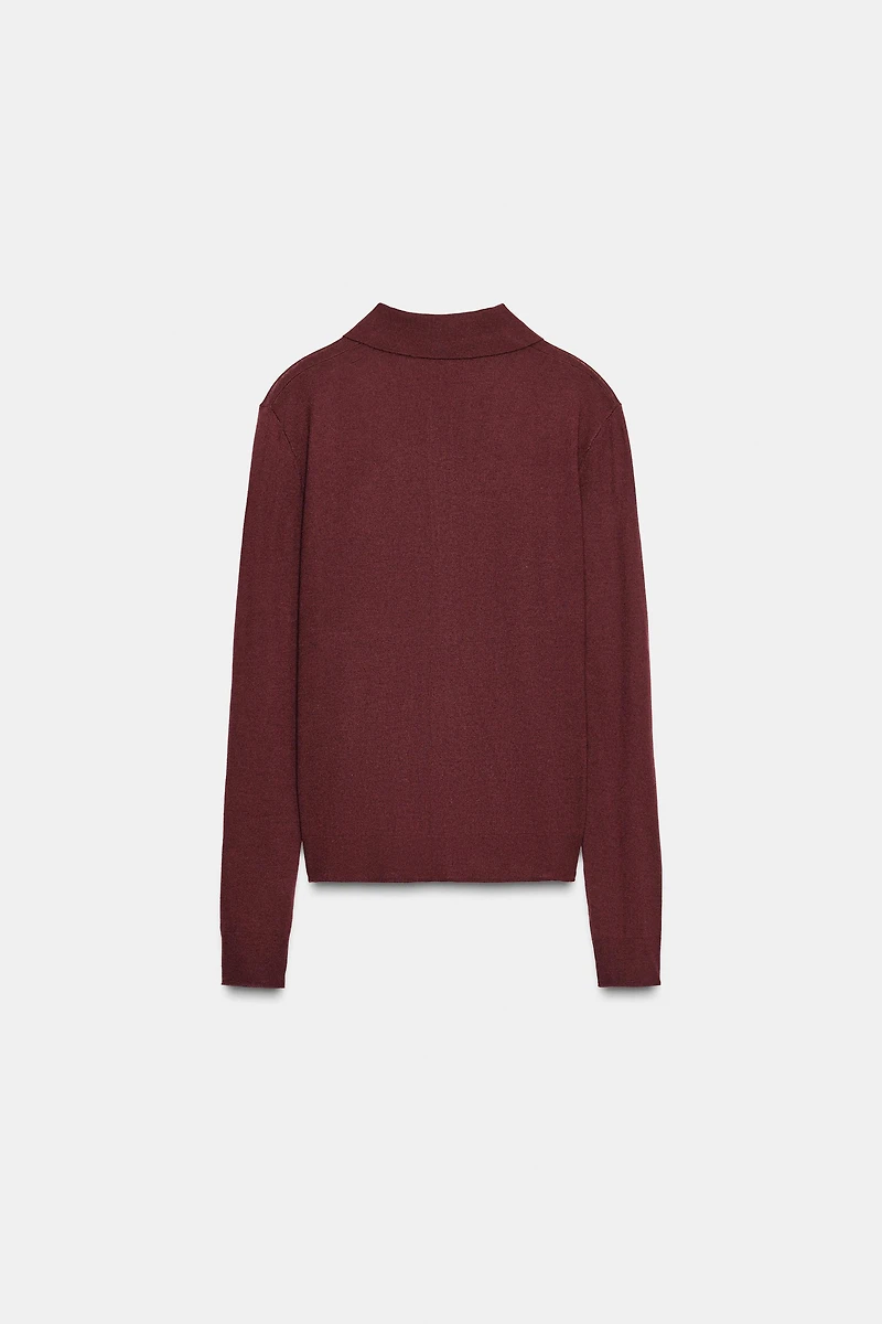 PLAIN KNIT POLO SHIRT