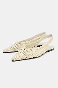 BRAIDED EFFECT FLAT SHOES