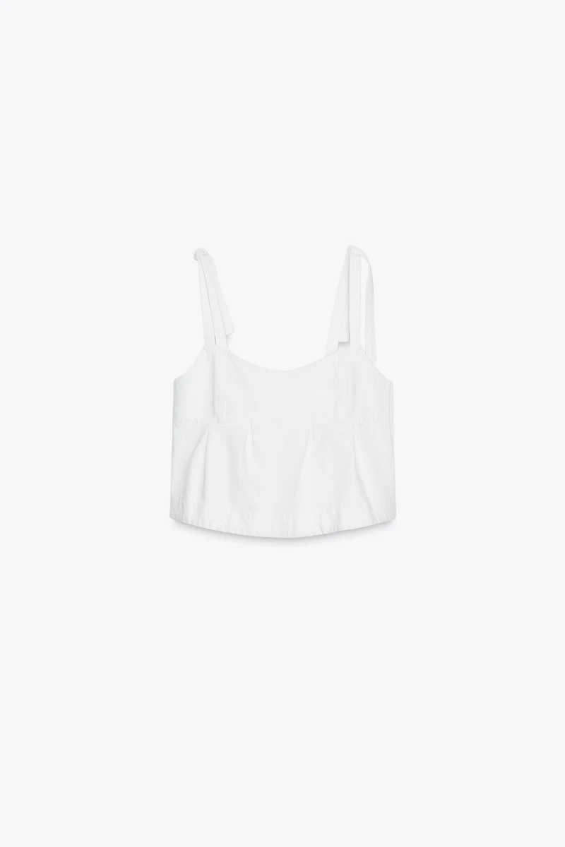 Z1975 DENIM STRAPPY TOP